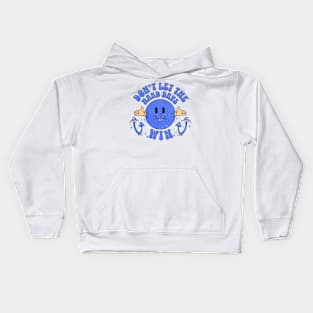 Positive Vibes Smiley Face & Mushrooms Encouragement Tee Kids Hoodie